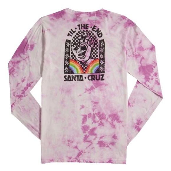 Santa Cruz Women's Long Sleeves - Boyfriend Tee Hand Mural - Cloud Lilac - Picture 2 of 4
